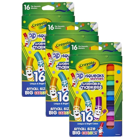 Crayola Crayola Pip-Squeaks Skinnies Markers, Fine Tip, PK48 BIN588146